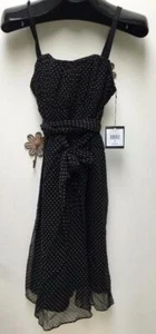 NANETTE LEPORE dress black white NEED ME polka dots silk size 2 $328 - Picture 1 of 7
