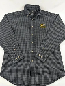 Mizzou Missouri MU Tigers Antigua Plaid Collar Button Down Shirt Men's Small - Picture 1 of 9