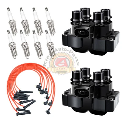 2 Ignition Coil Pack 8 Spark Plugs and Wire set for Ford Expedition FD487 SP432 - Image 1 of 4