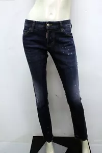 Dsquared2 Frau Pantalone Größe 46 Jeans Blau Keuchen Hose Regular Baumwolle Frau - Bild 1 von 12