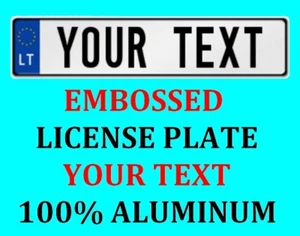 Lithuania European Euro License Plate Number Plate Custom Text Customized - Picture 1 of 4