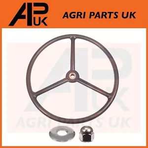 Steering Wheel & Chrome Nut & Washer for Massey Ferguson TED20 TVO20 Tractor - Picture 1 of 3