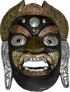 Antique Tibetan Hand Carved Wooden Mahalaka Decorative Ceremonial Mask - Picture 1 of 11