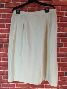 Harve Benard Damen 20W Seite Knopfleiste hinten Plissee Anzugrock, Beige. E-5 - Bild 1 von 6