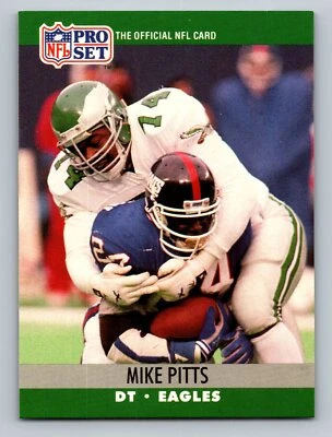 1990 Pro Set #611 Mike Pitts   Philadelphia Eagles - Image 1 of 2