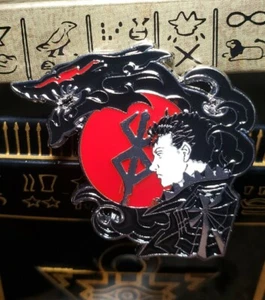Berserk Guts Metal Enamel Pin Figure, Brand of Sacrifice Symbol - Picture 1 of 5