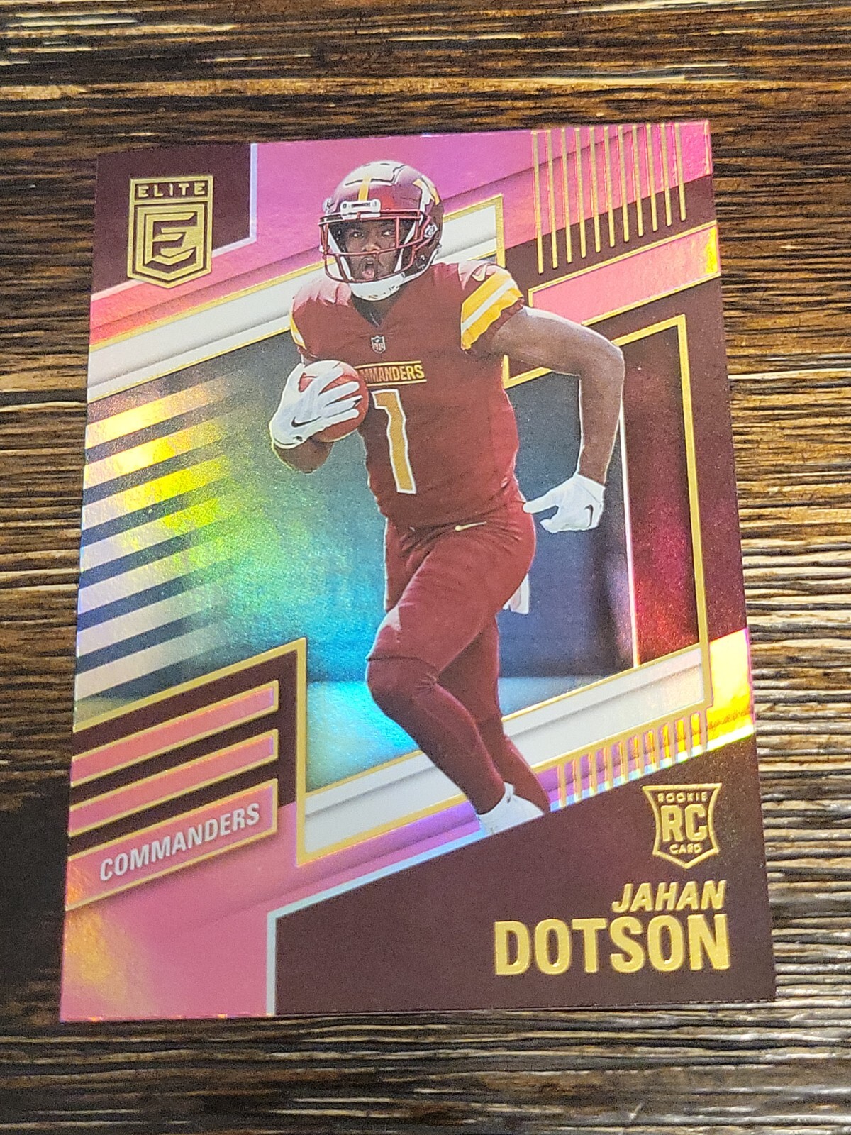 2022 Panini Donruss Elite Pink Parallel Jahan Dotson RC # 123 Commanders