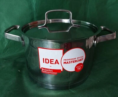 CASSERUOLA INOX IDEA CON COPERCHIO CM.20 PUJADAS SAUCE POT WITH LID CACEROLA - Immagine 1 di 4