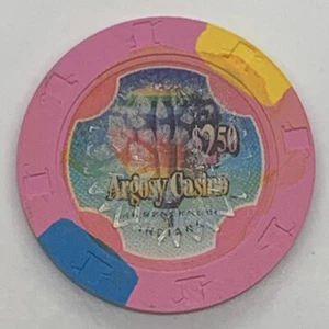 Ficha de casino Argosy Casino $2.50 - Lawrenceburg Indiana H&C - cancelada - Imagen 1 de 4