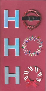 TARJETA DE NAVIDAD PAPIRO NIP PRECIO DE VENTA SUGERIDO POR EL FABRICANTE $7,95 HO HO HO TARJETA (I*1) - Imagen 1 de 3