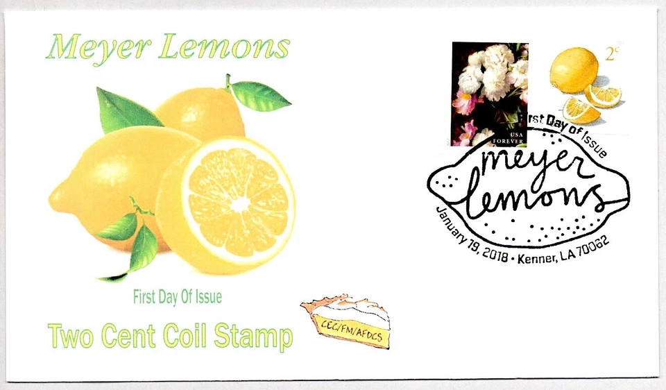 #5256 MEYER LEMONS 10 CENT COIL STAMP FIRST DAY OF ISSUE, AFDCS FIRST DAY COVER - Image 1 of 1