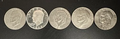 1972 1973 1978 D Eisenhower $1 One Dollar Coin Lot Nice Circulated Silver Copper - Image 1 of 4