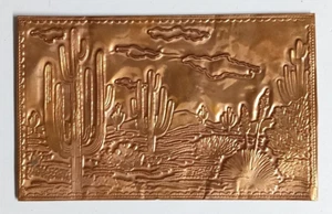 Riesen Saguaro Wüste Kaktus Kupfer Postkarte Kopper Kard Arizona - Bild 1 von 2