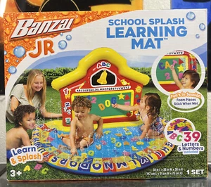 Banzai Jr School Splash Inflatable Educational Learning Water Play Mat, Ages 3+ - Picture 1 of 1