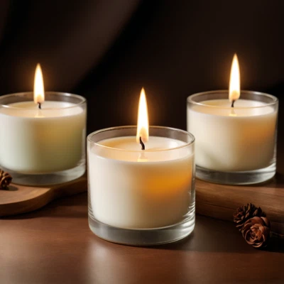 Premium Handmade Mini Glass Candles - 11 Unique Fragrances | Burns for 8 Hours. - Image 1 of 4