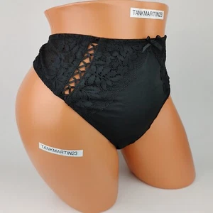 Lane Bryant Cacique 22/24 sexy Split Gusset Tanga schwarz mit Spitze plus Höschen - Bild 1 von 8