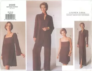 Misses Dress Skirt Pants Pattern Size 20 22 24 Vogue 2006 Uncut Lauren Sara - Picture 1 of 2