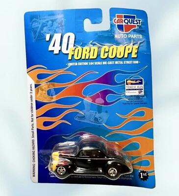 New First Gear '40 Ford Coupe Die-Cast 1:64 Scale Car Quest Auto Parts - Image 1 of 3