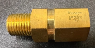 NOS - Swagelok B-4CP5-1 Brass 1-Piece Poppet Check Valve - Image 1 of 3