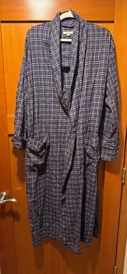Bata de baño Burberry London talla M púrpura a cuadros para hombre 100 % algodón - LEER Foto 1 de 4