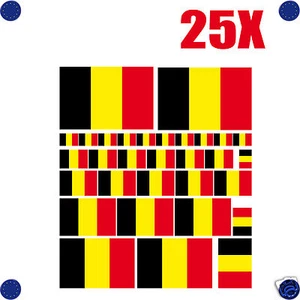 25 stickers autocollants en vinyl et mélange de tailles assortiment BELGIQUE - Picture 1 of 1