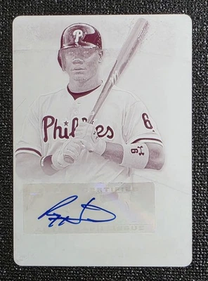 Placa de impresión automática Phillies 2014 Topps Supreme Baseball 1/1 Ryan Howard Foto 1 de 2