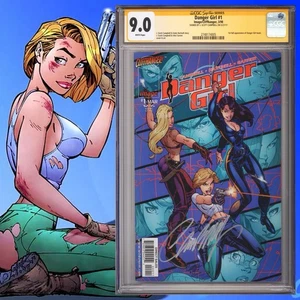 CGC 9.0 SS Danger Girl #1 signed by J. Scott Campbell 1998 Cliffhanger! - Picture 1 of 2