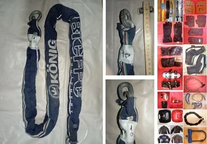 gr10- CATENA ANTIFURTO KONIG ANTIEFFRAZIONE PER BICI / MOTO / SCOOTER RIVESTITA - Foto 1 di 24