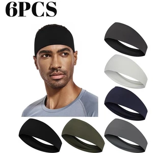 6X Running Headbands for Women Men Sweat Bands Sweatbands Sports Workout Fitness - Picture 1 of 8