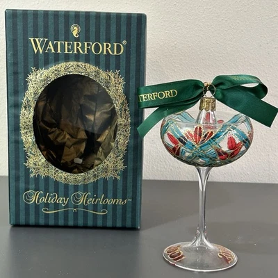 Waterford Holiday Heirlooms adorno brindis de año nuevo 2000 copa de champán Navidad Foto 1 de 4