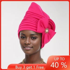 Afrikanische Frauen muslimische Hijab Mütze nigerianische Kopfbinde Schleife Haube Halstuch Turban Kappe - Bild 1 von 31