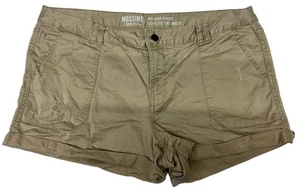 Pantalones cortos para mujer Mossimo tiro medio talla 14 caqui beige desgastado - Imagen 1 de 8
