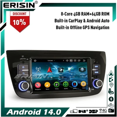 8-Core 64GB Android 14 GPS Autoradio DAB+Wifi per Fiat Doblo 263 Opel Combo Tour - Immagine 1 di 4