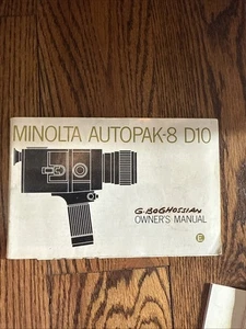 Minolta AUTOPAK-8 D10 Super-8 BEDIENUNGSANLEITUNG - Bild 1 von 4