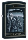 Zippo Death Card Design Black Matte Windproof Pocket Lighter, 218-078381