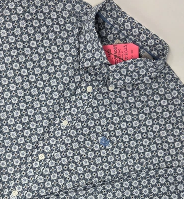 Camisa Cinch Western Para Hombre Azul Mediana Geométrica Estampado Completo Con Botones Nueva Sin Etiquetas Foto 1 de 4