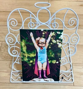 Flawless Collapsible Adjustable Covered Metal Angel Frame Book Holder-w/o Photo - Picture 1 of 7