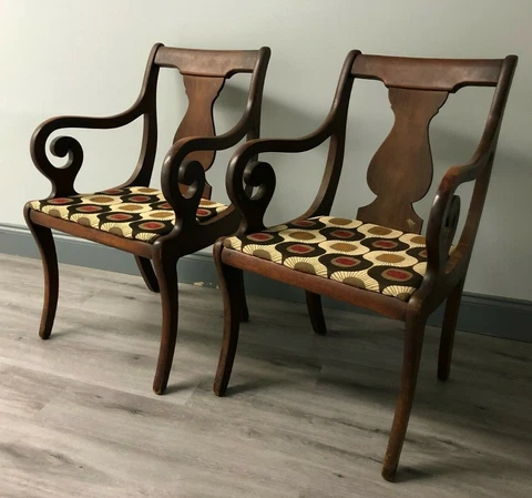 Mahohany Chairs Regency Style Chairs Solid Mahogany Cover