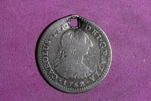 1782 FF Mexico 1 Real Silver Coin #M21322 - Picture 1 of 2