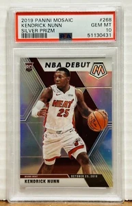2019 Panini Mosaic 268 Kendrick Nunn Silver Prizm PSA Gem Mint 10 Miami Heat RC - Picture 1 of 2
