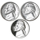1971 P D S Jefferson Nickel Year Set Proof & BU US 3 Coin Lot