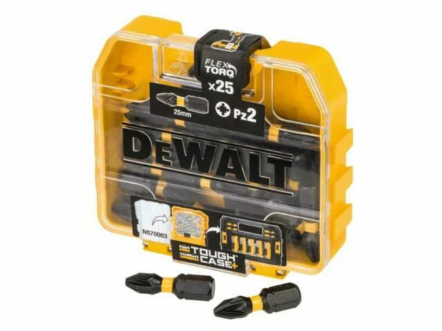 DEWALT DT70556T-QZ PZ2 25mm Torsion Impact Driver Screwdriver Bits - 25 Pack