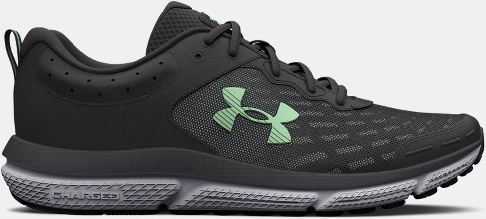 Size 9.5 - Under Armour Charged Assert 10 Jet Grey Aqua Foam W