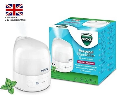 Vicks Personal Cool Mist Ultrasonic Humidifier Easy to Use Quiet VUL510E1 - Image 1 of 4