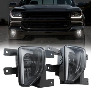 LED Fog Lights Bumper Driving Lamp Fit For Chevy Silverado 1500 2016 2017 2018 - Picture 1 of 8