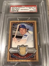 2006 SP Legendary Cuts Memorable Game Used Bat Ron Santo Chicago Cubs HOF PSA 6