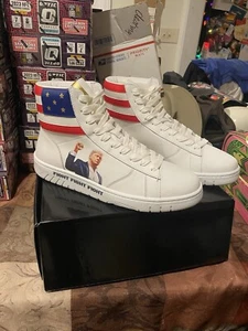 President Donald Trump FIGHT FIGHT FIGHT High-Tops Size 12 Shoes Limited /5000 - Picture 1 of 14