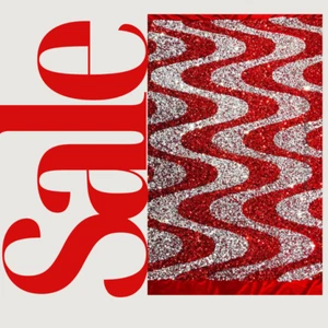 Paillettes Wave Design Elasticizzato Velluto 5mm Lucido Paillettes 2 Vie Elasticizzato - Foto 1 di 4