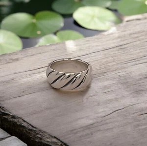 David Yurman .925 Sterling Silver Sculpted Cable Band Ring 9mm Unisex Size 7US - Picture 1 of 2