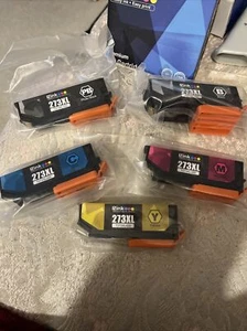 Ezink 273xl Photo Black Ink Cartridge  5 Pack Different Color - Picture 1 of 5